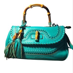 Melie Bianco Vegan/Faux Leather Teal Shoulder Crossbody Purse